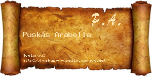 Puskás Arabella névjegykártya